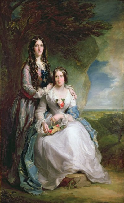 Lady Adeliza Manners and Lady Mary Foley by Francis Grant